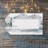 Étiquettes-cadeau Aquarelle hiver Gnome de Noël