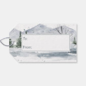 Étiquettes-cadeau Aquarelle hiver Gnome de Noël (Dos (Horizontal))