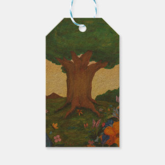 Étiquettes-cadeau Aquarelle Illustration Arbre Vie Imaginaire Art Am