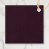 Étiquettes Cadeau Aquarelle illustrée automne Mariage floral (Dos)