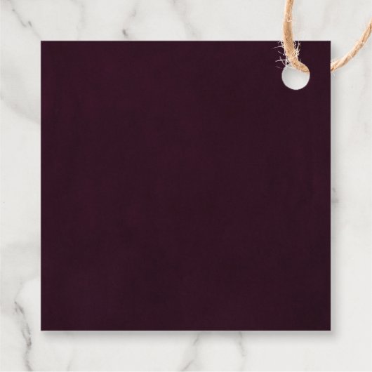 Étiquettes Cadeau Aquarelle illustrée automne Mariage floral (Dos)