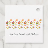 Étiquettes Cadeau Aquarelle indien Paisley (Dos)