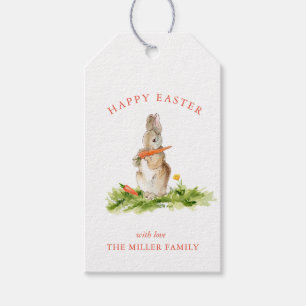 Étiquettes-cadeau Aquarelle Lapin de Pâques, Emballage de Pâques