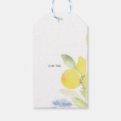Étiquettes-cadeau Aquarelle Lemons été (Dos)