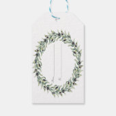 Étiquettes-cadeau Aquarelle luxuriante Branches d'olive Mariage de c (Dos)
