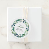 Étiquettes Cadeau Aquarelle luxuriante Eucalyptus Mariage de verdure (En situation)