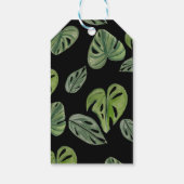 Étiquettes-cadeau Aquarelle main Monstera Adansonii Leaf (Dos)