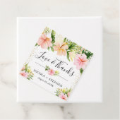 Étiquettes Cadeau Aquarelle Mariage de fleurs tropicales (En situation)