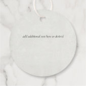 Étiquettes Cadeau Aquarelle Mariage gris Peach BUDGET (Dos)