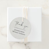 Étiquettes Cadeau Aquarelle Mariage gris Peach BUDGET (En situation)