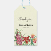 Étiquettes-cadeau Aquarelle mariage Lumineuse Gladioli Tulips Lily (Dos)