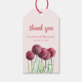 Étiquettes-cadeau Aquarelle mariage violet rose Alliances (Devant)