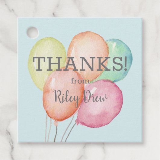 Étiquettes Cadeau Aquarelle Merci à ballets (Devant)