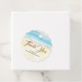 Étiquettes Cadeau Aquarelle Merci de Mariage de mer (En situation)