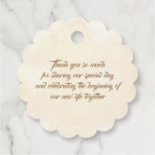 Étiquettes Cadeau Aquarelle Merci de Mariage de mer (Dos)