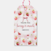 Étiquettes-cadeau Aquarelle Merci fraise Berry beaucoup (Devant)