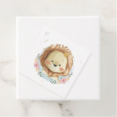 Étiquettes Cadeau Aquarelle mignonne Bébé Lion préférence tag (En situation)