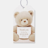 Étiquettes-cadeau Aquarelle mignonne Merci Ours Favoriser (Devant)