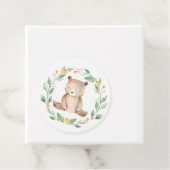 Étiquettes Cadeau Aquarelle mignonne Ours Bébé Baby shower de bois (En situation)