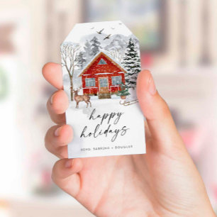 Étiquettes-cadeau Aquarelle minimaliste Noël Favoriser le cadeau éti