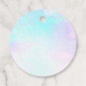 Étiquettes Cadeau Aquarelle moderne Abstraite Pastel bleu & violet (Dos)