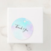 Étiquettes Cadeau Aquarelle moderne Abstraite Pastel bleu & violet (En situation)