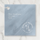 Étiquettes Cadeau Aquarelle moderne Ajouter un message Dusty Blue ID (Devant)