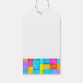 Étiquettes-cadeau Aquarelle moderne Art Abstrait Couleurs vives Amus (Dos)