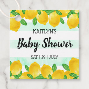Étiquettes Cadeau Aquarelle moderne Baby shower citronnier
