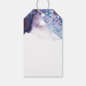 Étiquettes-cadeau Aquarelle moderne bleu et violet Indigo (Dos)