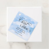 Étiquettes Cadeau Aquarelle moderne Blue Cloud Neuf Baby shower (En situation)