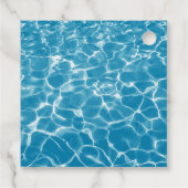 Étiquettes Cadeau Aquarelle moderne Blue Ocean Beach Mariage (Dos)