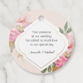 Étiquettes Cadeau Aquarelle moderne Boho arrangement floral (Dos)