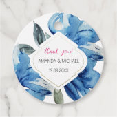 Étiquettes Cadeau Aquarelle moderne Boho Indigo Bleu Abstrait (Devant)