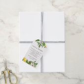 Étiquettes-cadeau Aquarelle moderne Citrons et feuilles jaunes (Avec de la ficelle)