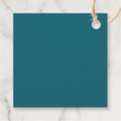 Étiquettes Cadeau Aquarelle moderne | Mots clés Turquoise Favor Merc (Dos)