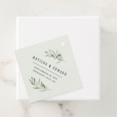 Étiquettes Cadeau Aquarelle moderne olivier branche mariage (En situation)