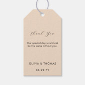 Étiquettes-cadeau Aquarelle moderne Sandy Beach Waves Mariage (Devant)