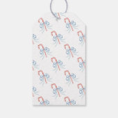 Étiquettes-cadeau Aquarelle Monogram Bow Sucre de canne Crest (Dos)