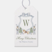 Étiquettes-cadeau Aquarelle Monogramme Cimetière initial (Devant)