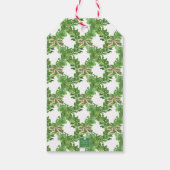 Étiquettes-cadeau Aquarelle Monogramme de Noël à bille (Dos)