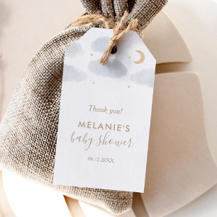 Étiquettes-cadeau Aquarelle Moon Stars Baby shower