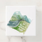 Étiquettes Cadeau Aquarelle Nature Commençons la prochaine aventure (En situation)