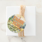 Étiquettes Cadeau Aquarelle Nature mignonne Camping Chien Merci (En situation)