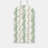 Étiquettes-cadeau Aquarelle Noël Garland Bow Bedford Bas (Dos)