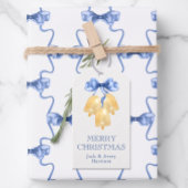 Étiquettes-cadeau Aquarelle Noël ou cloches Mariages