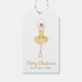 Étiquettes-cadeau Aquarelle Nutcracker Ballerina (Devant)