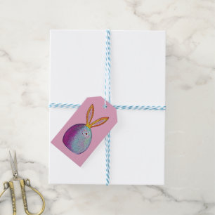 Étiquettes-cadeau Aquarelle OEuf de Pâques Lapin