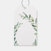 Étiquettes-cadeau Aquarelle olivier branche feuille mariage Merci (Dos)