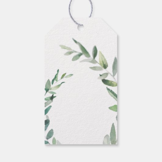 Étiquettes-cadeau Aquarelle olivier branche feuille mariage Merci (Dos)